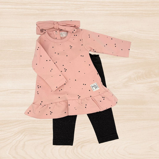 Conjunto 3 piezas Rosa black heart