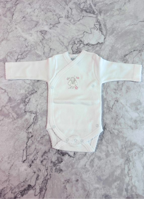 Body cruzado prematuro angelito rosa