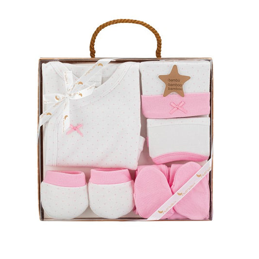 SET REGALO 5 PCS TOPOS BAMBÚ ROSA