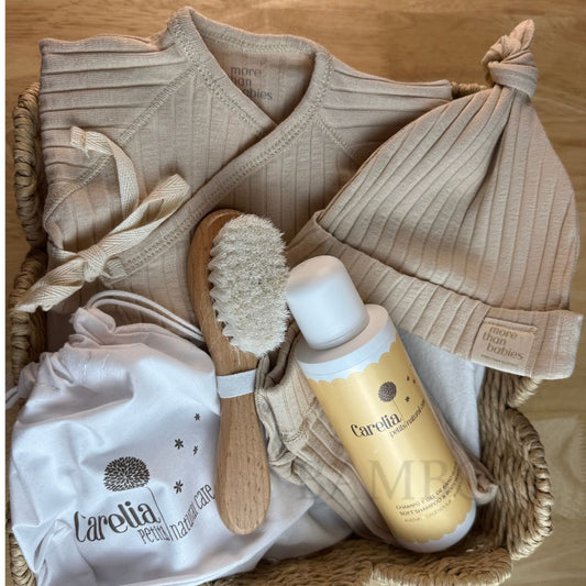 Set Canastilla Carelia Canalé Arena Algodón Orgánico