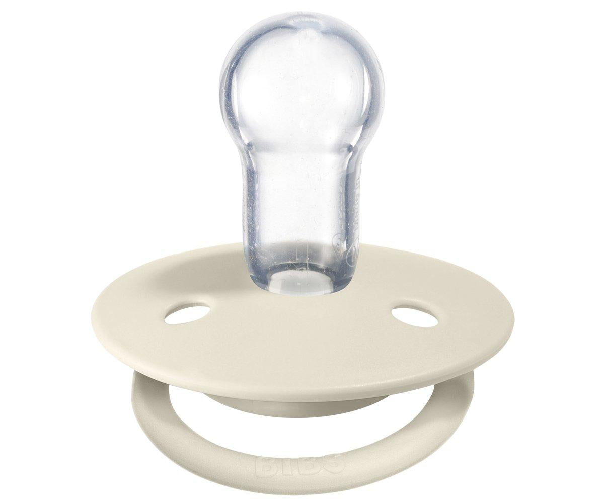 2 Chupetes BIBS De Lux Ivory/Baby Pink Silicona