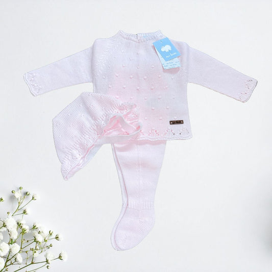 Canastilla conjunto ROSA con toquilla a juego