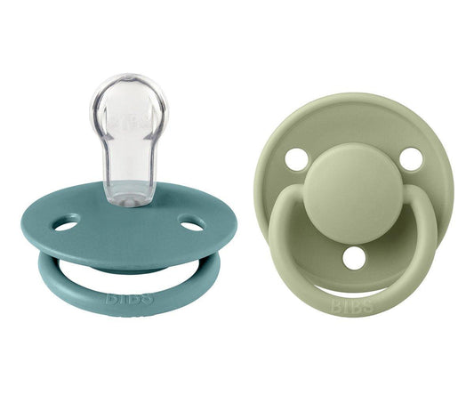 2 Chupetes BIBS De Lux Island Sea/Sage Silicona