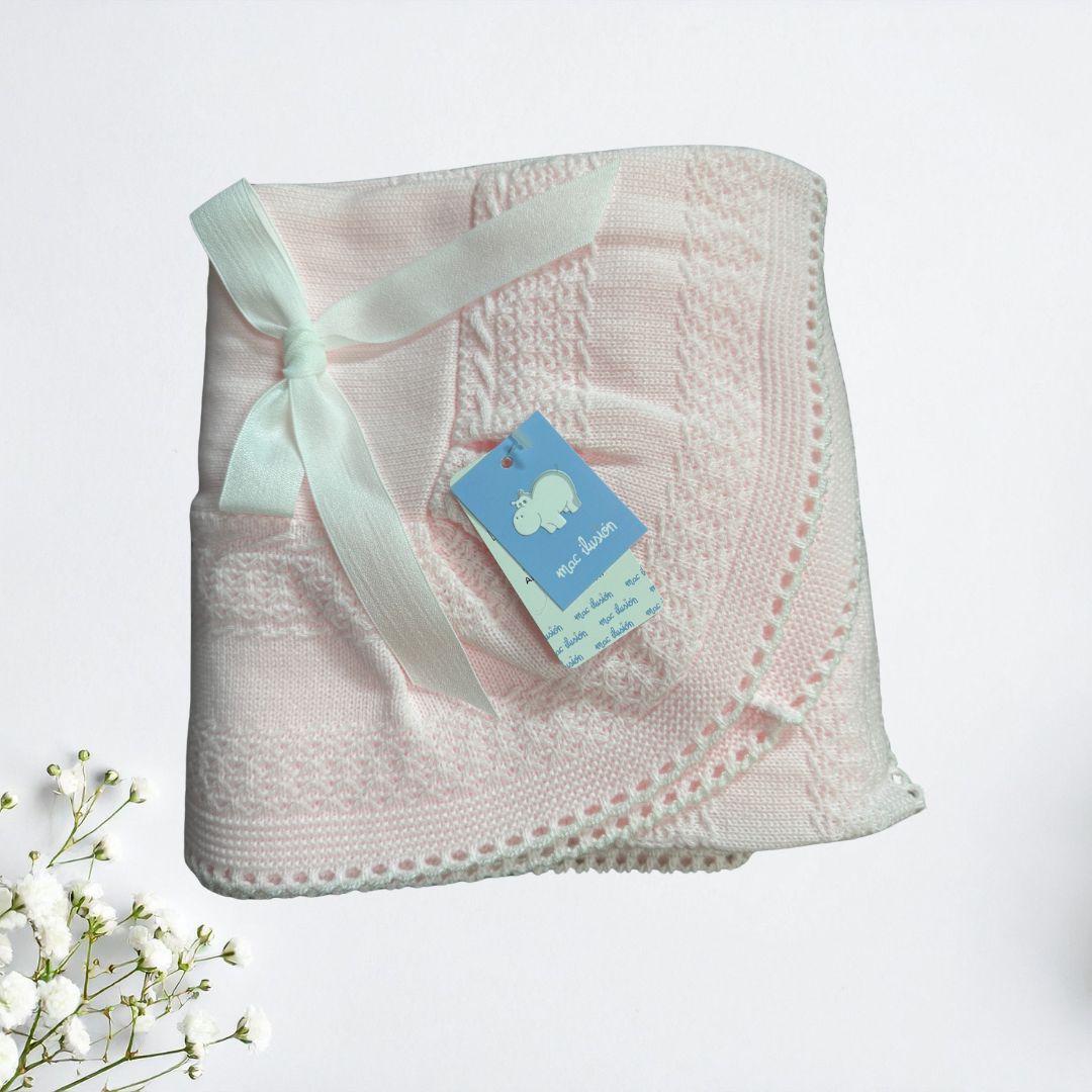 Canastilla conjunto ROSA con toquilla a juego