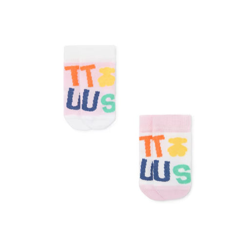 Pack de 2 pares de calcetines de bebé TOUS SSocks Rosa