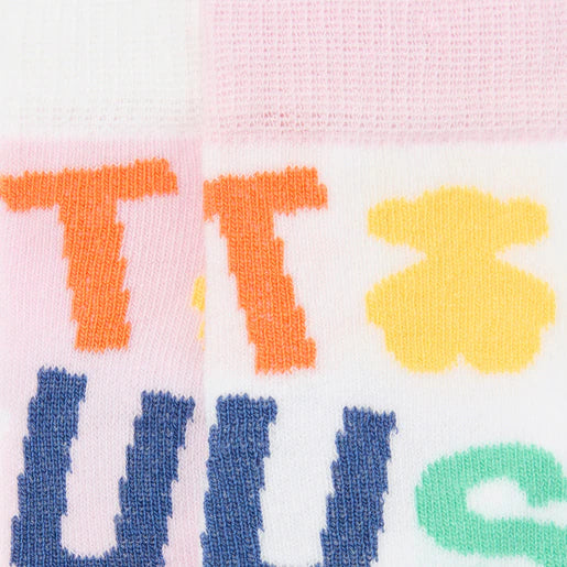 Pack de 2 pares de calcetines de bebé TOUS SSocks Rosa