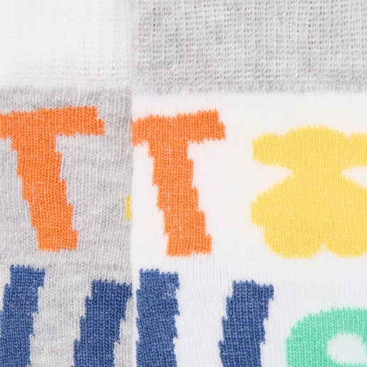 Pack de 2 pares de calcetines de bebé TOUS SSocks Gris