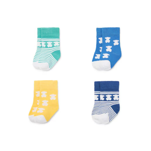 Pack de 4 pares de calcetines de bebé SSocks Azul