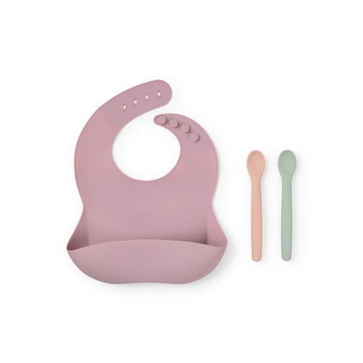 Set de babero y 2 cucharas Food Kit Rosa Tous