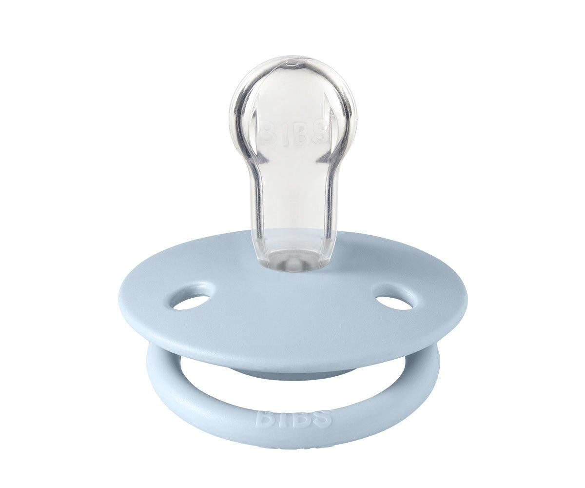 2 Chupetes BIBS De Lux Iron/Baby Blue Silicona