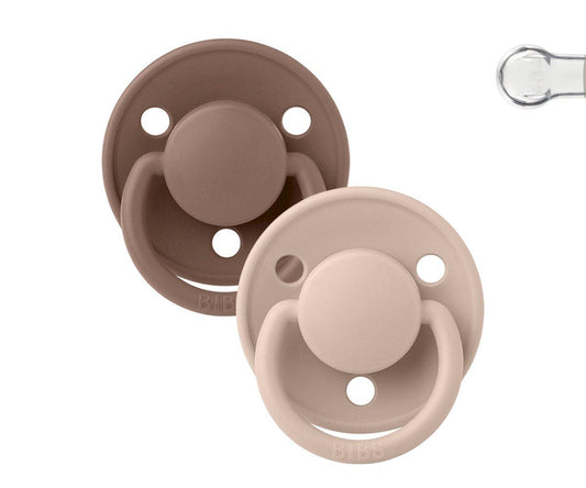 2 Chupetes BIBS De Lux Woodchuck/Blush Silicona