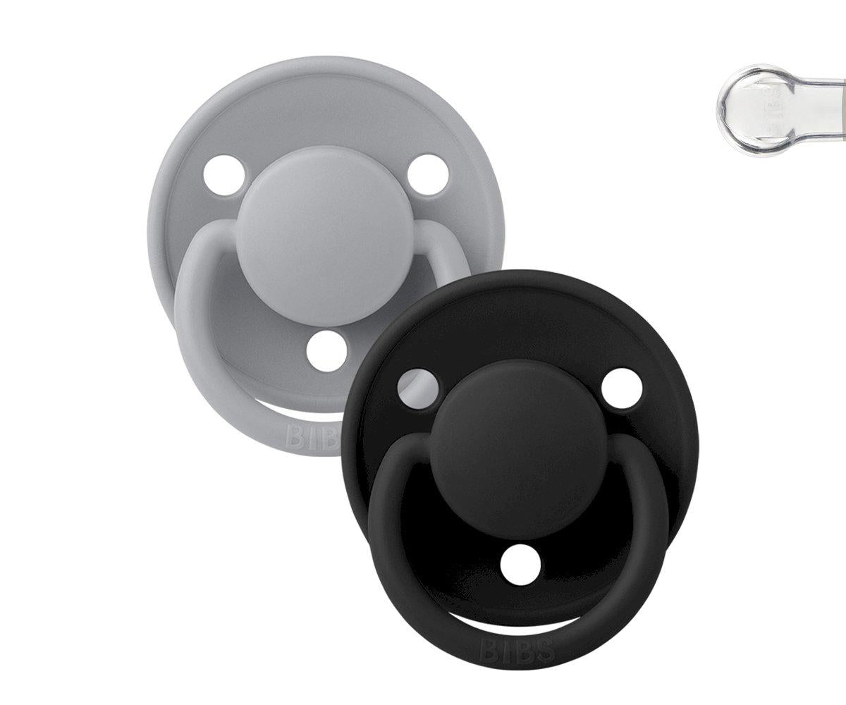 2 Chupetes BIBS De Lux Cloud/Black Silicona