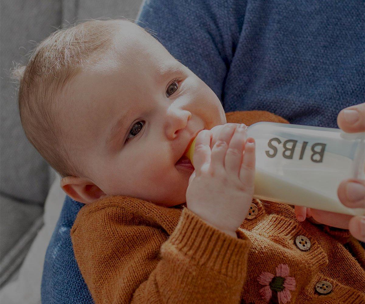 Biberón Cristal BIBS Mauve 110ml