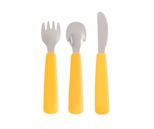 Set 3 Cubiertos Feedie Amarillo