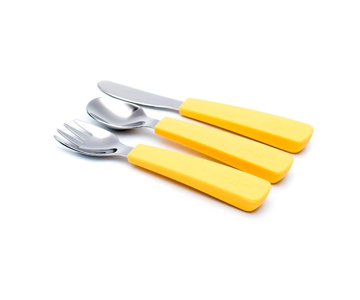 Set 3 Cubiertos Feedie Amarillo
