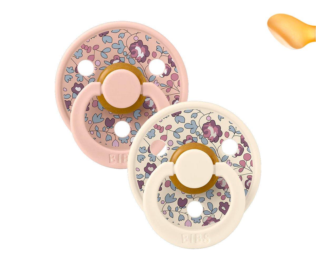 2 Chupetes BIBS Colour Anatómica Liberty Eloise Blush