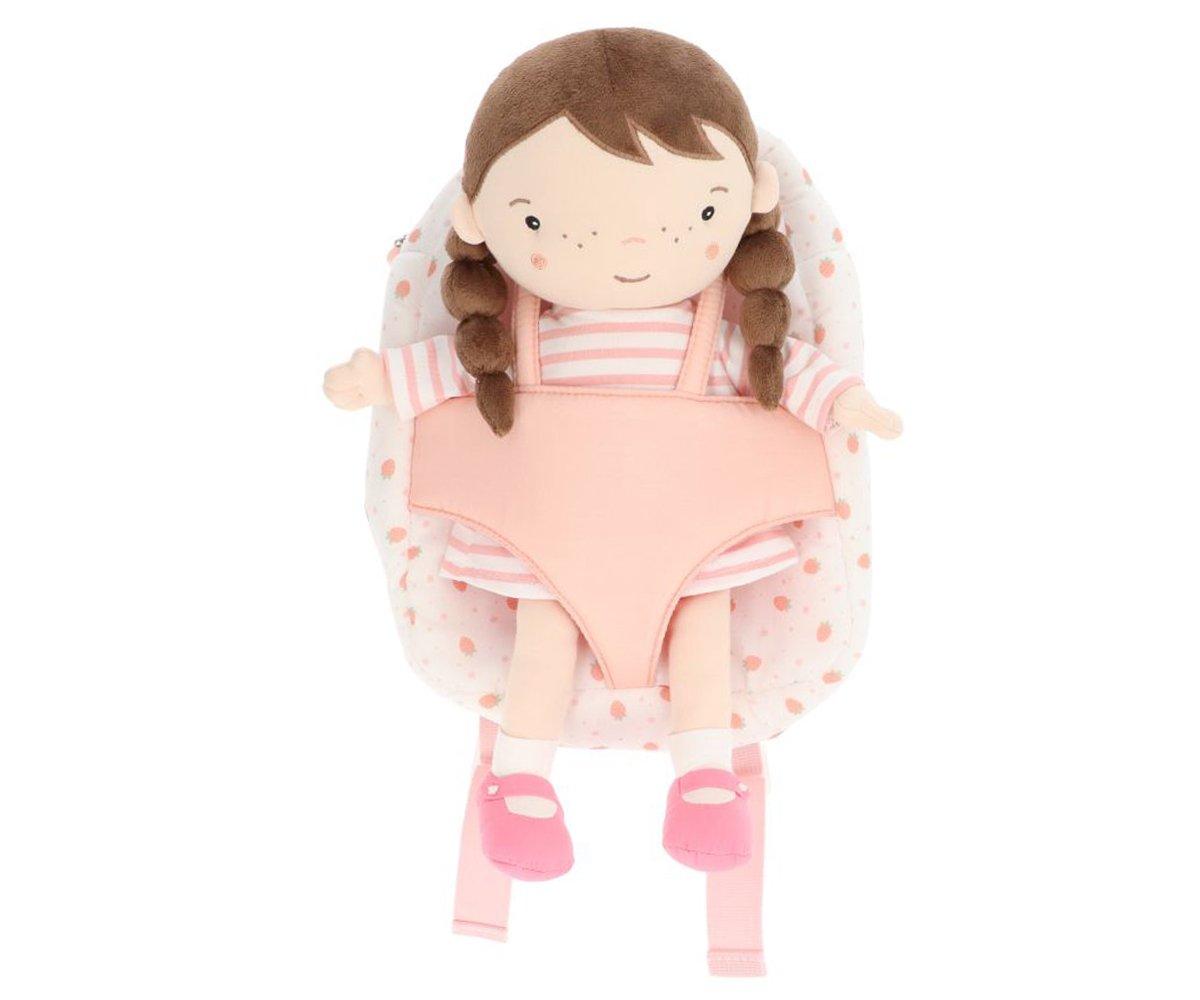 Mochila para Muñecas Strawberries Blanca