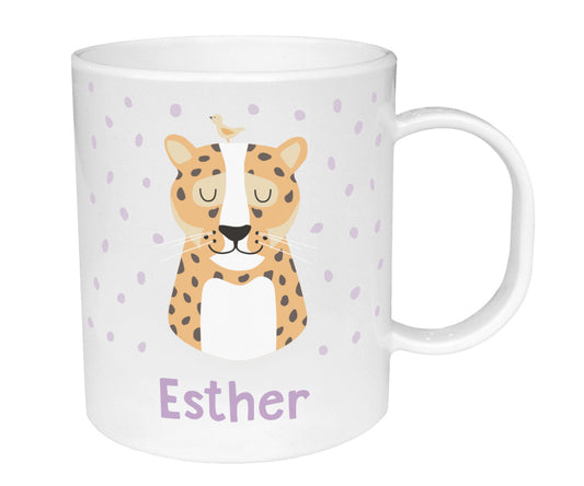 Taza de Plástico Personalizada Leopardo