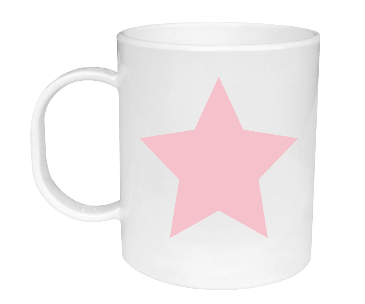 Taza de Plástico Personalizada Estrella Rosa