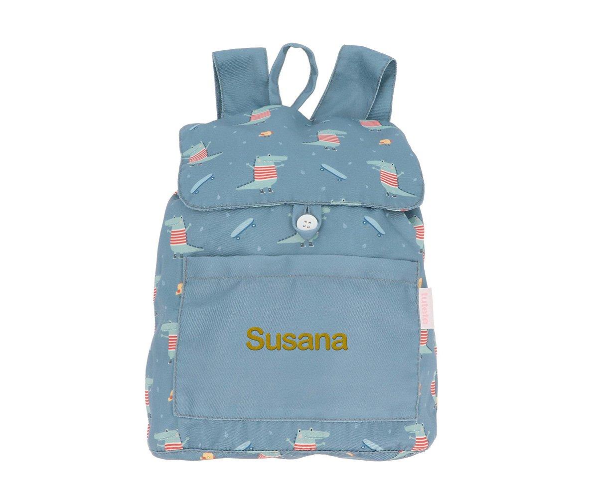Mochila Pequeña Tela Croc Personalizable
