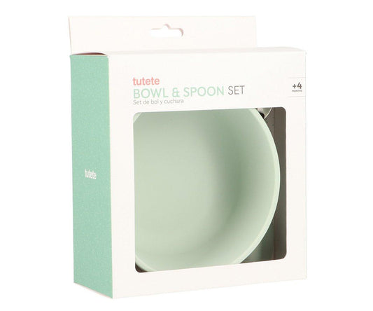 Bol Silicona + Cuchara Acero Sage