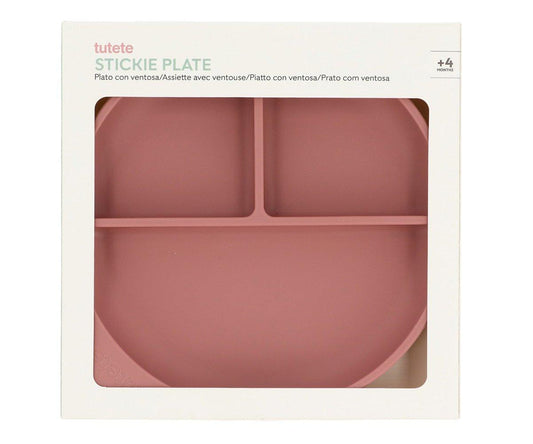 Plato Silicona con Ventosa Brick Blush