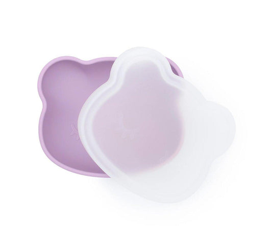 Bol con Ventosa y Tapa Oso Lilac