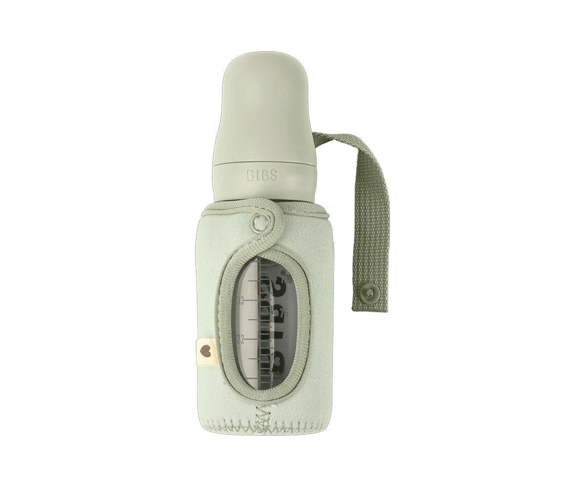 Biberón Cristal BIBS Sage 110ml + Funda Biberón Regalo