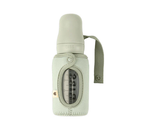 Biberón Cristal BIBS Sage 110ml + Funda Biberón Regalo