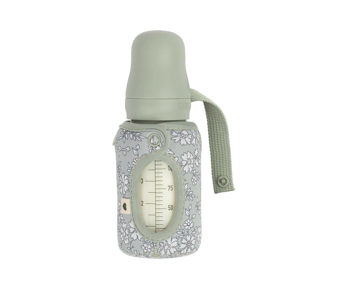 Biberón Cristal BIBS Sage 110ml + Funda Biberón Regalo