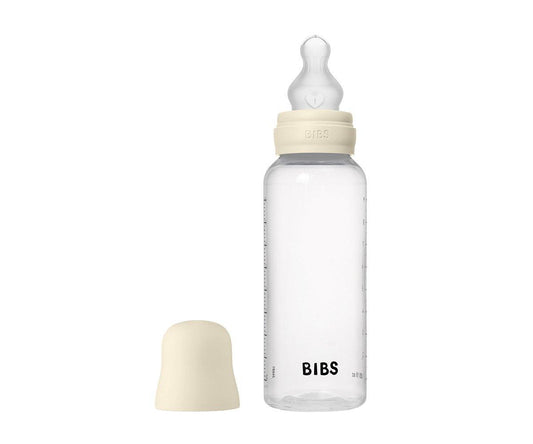 Biberón Plástico BIBS Silicona Ivory 270ml