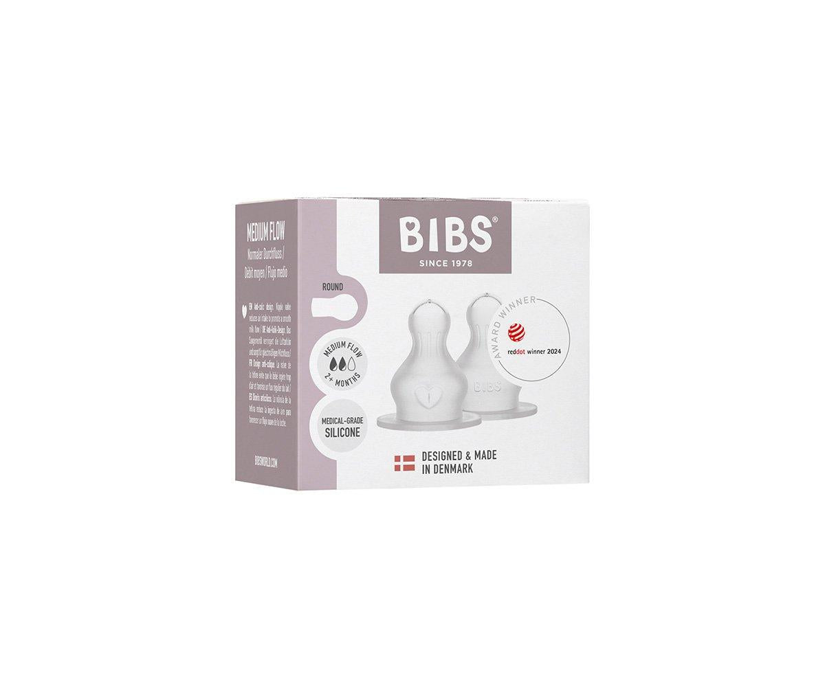 2 Tetinas Silicona Biberón BIBS Flujo Medio