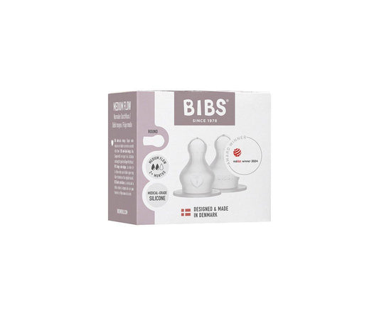 2 Tetinas Silicona Biberón BIBS Flujo Medio