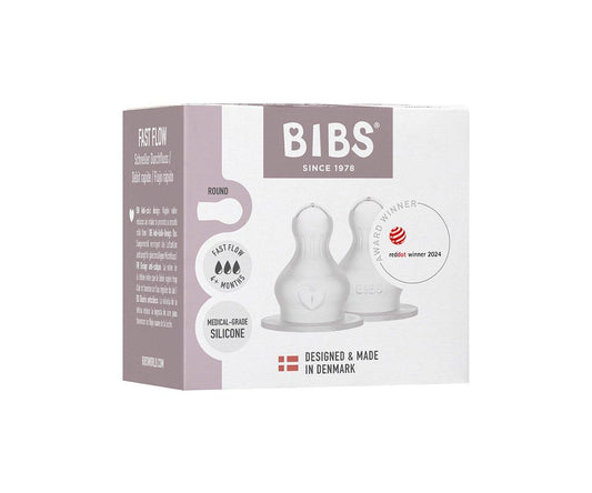 2 Tetinas Silicona Biberón BIBS Flujo Rápido