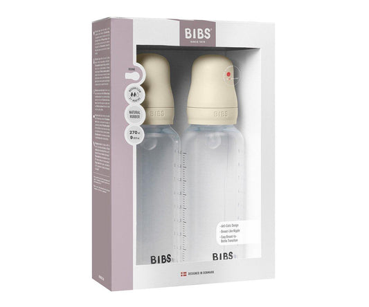 2 Biberones Plástico BIBS Silicona Ivory 270 ml