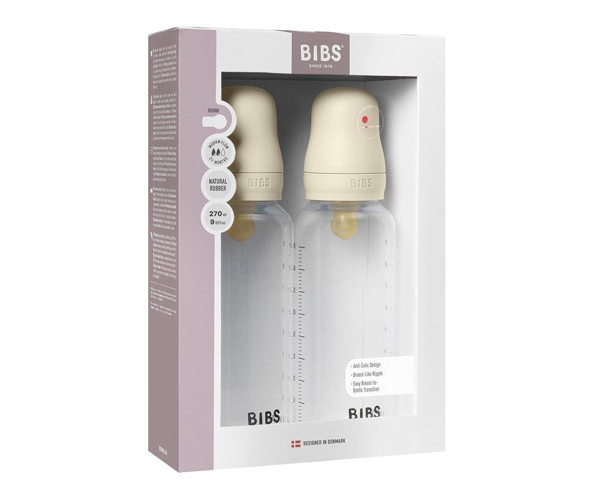 2 Biberones Plástico BIBS Látex Ivory 270 ml