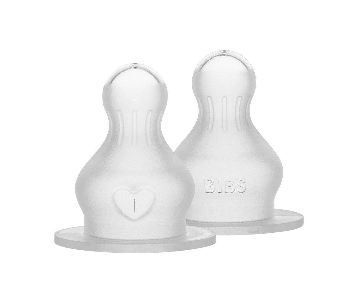 2 Tetinas Silicona Biberón BIBS Flujo Lento