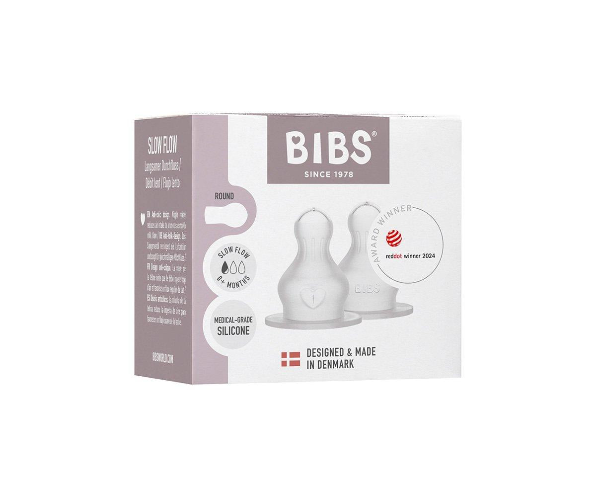 2 Tetinas Silicona Biberón BIBS Flujo Lento