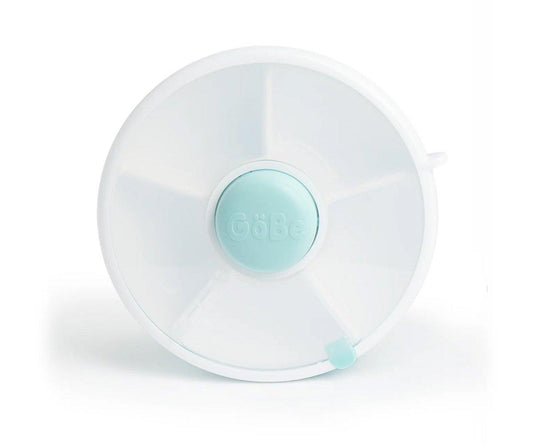 Caja Almuerzo Snack Spinner Flip, Correa de Mano y Hoja de Pegatinas Macaron Blue