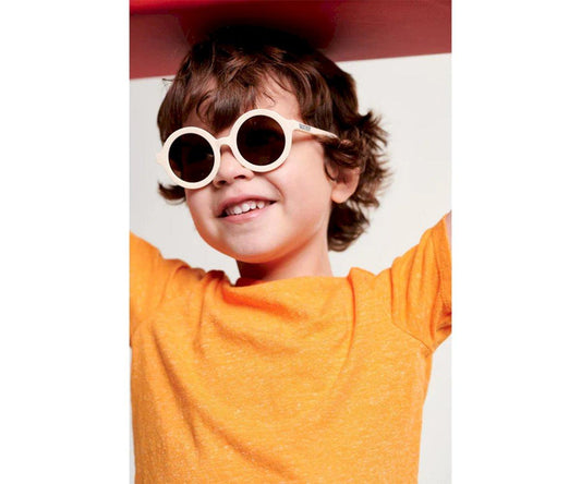 Gafas de Sol Flexibles (3-5años) Euro Round Amber Lenses Sweet Cream