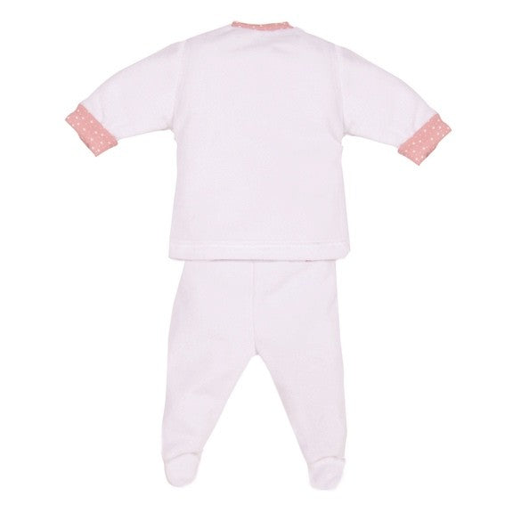 Conjunto Stella Terciopelo cuello rosa