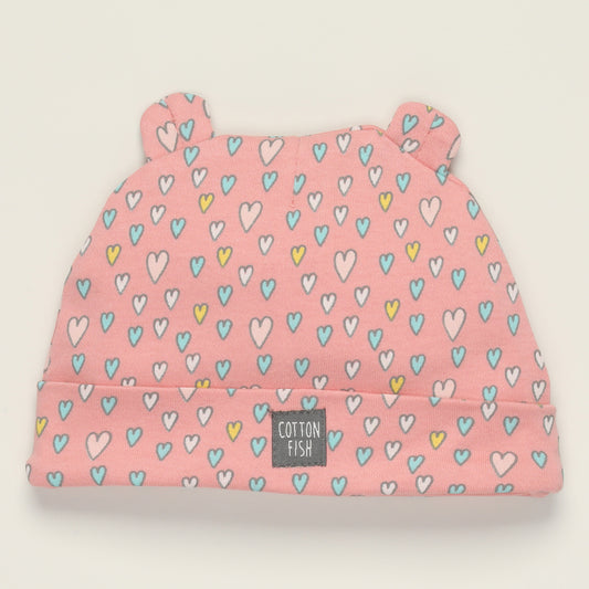 Gorrito Unicorn corazones rosa