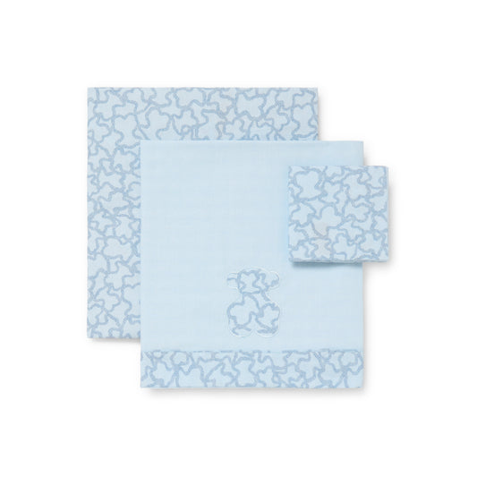 Juego de sábanas Kaos Celeste