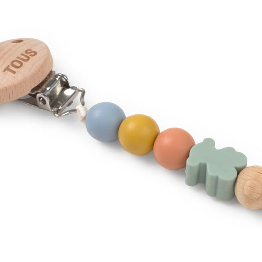 Chupetero de silicona y madera Tous