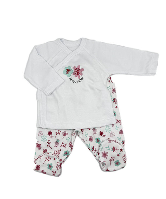 Conjunto Flores Jubón y Polaina