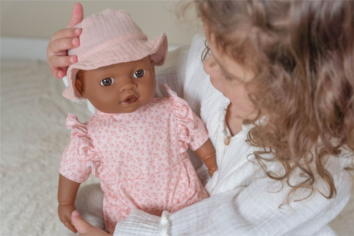 ROPITA DE MUÑECA ROSA FLORES LITTLE DUTCH