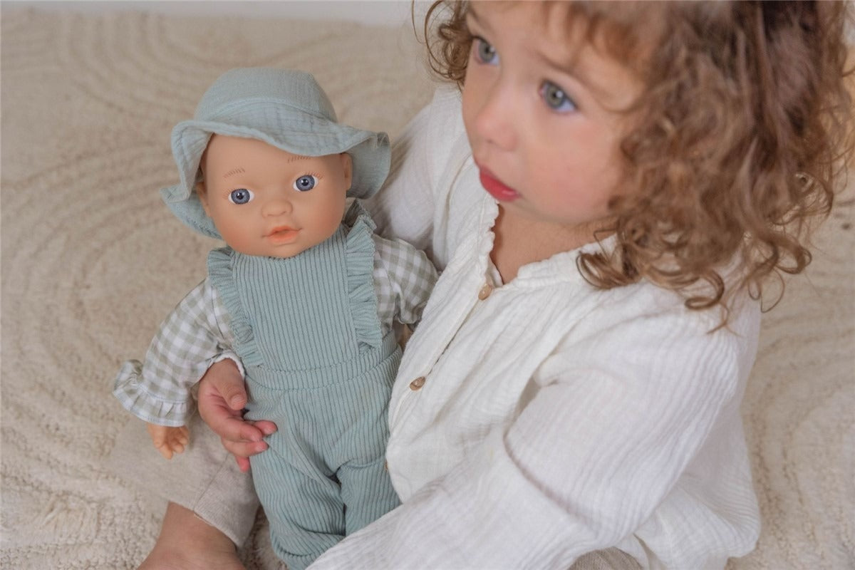 ROPITA DE MUÑECA VERDE CUADROS LITTLE DUTCH