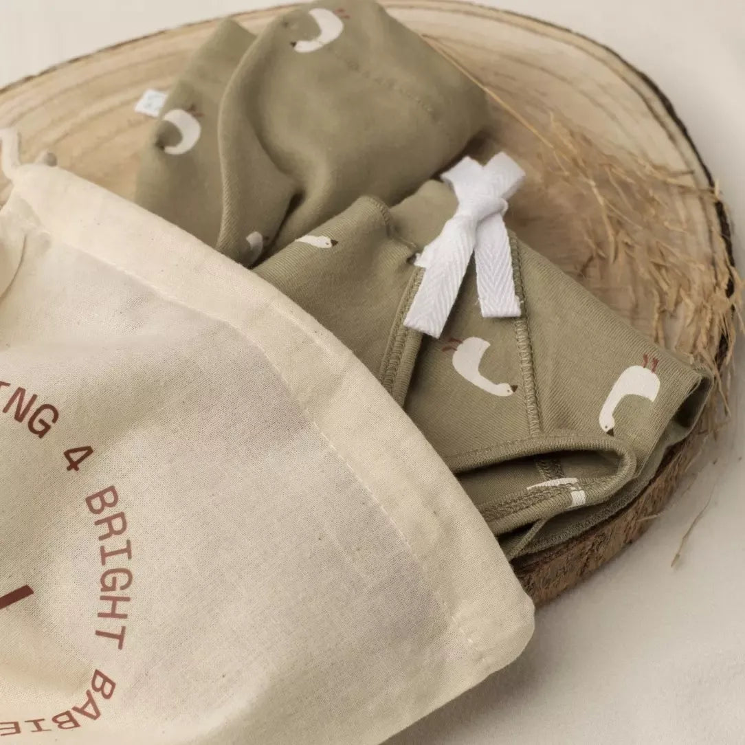 Primera Puesta Rayas Gris Algodón Orgánico