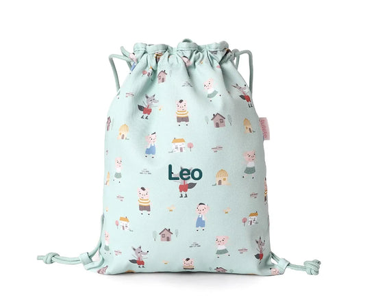 Mochila Saco Tela The Three Little Pigs Personalizable