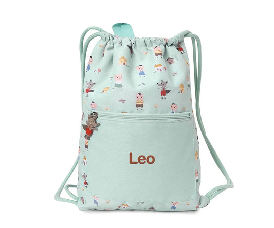 Mochila Saco Impermeable The Three Little Pigs Personalizable